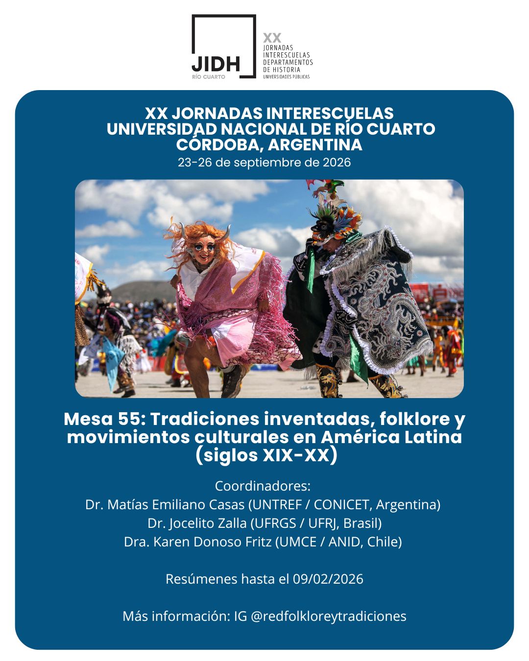 Flyer de invitación a jornadas interescuelas